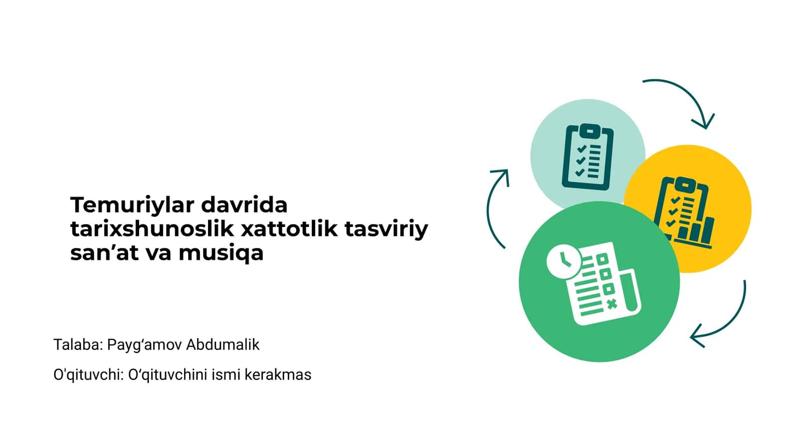 Temuriylar davrida tarixshunoslik xattotlik tasviriy sanʼat va musiqa