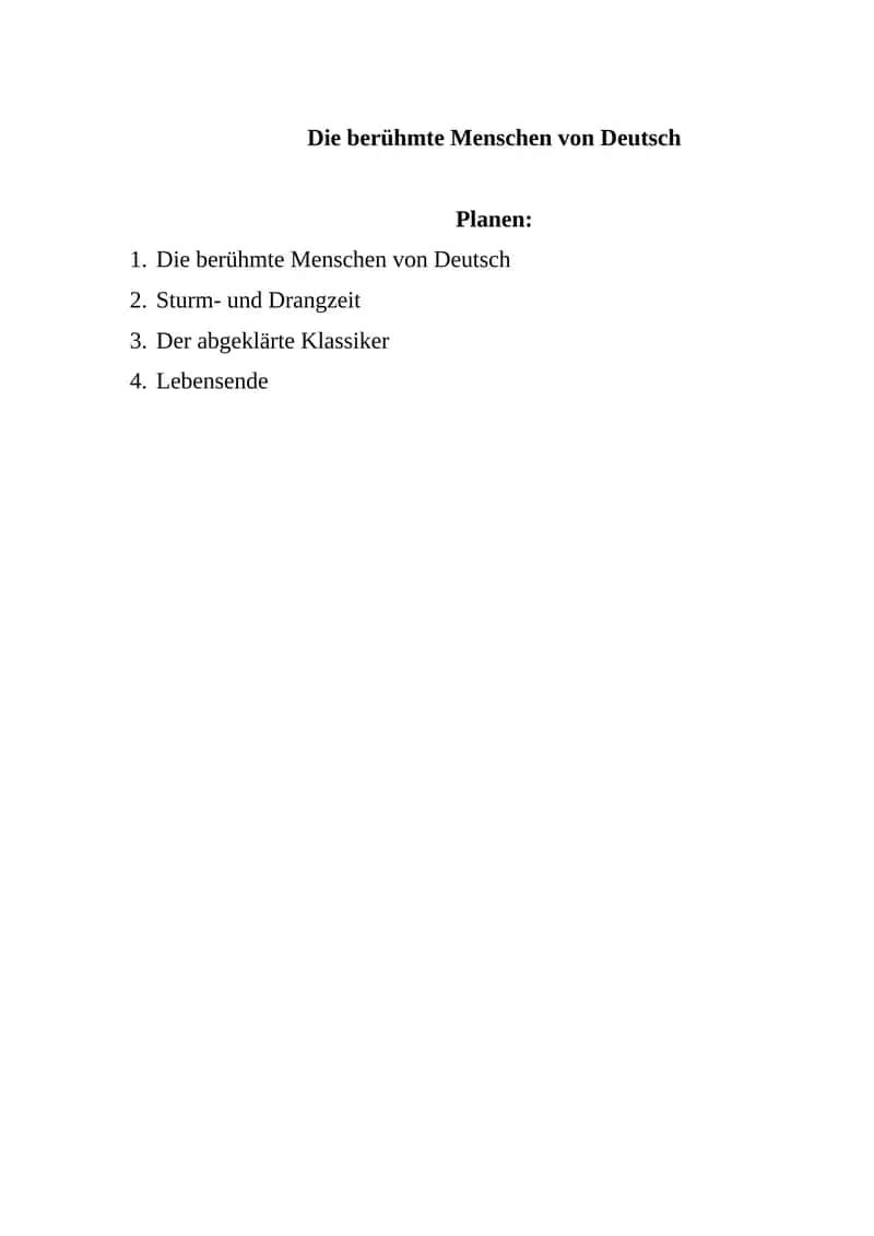 Die berühmte Menschen von Deutsch