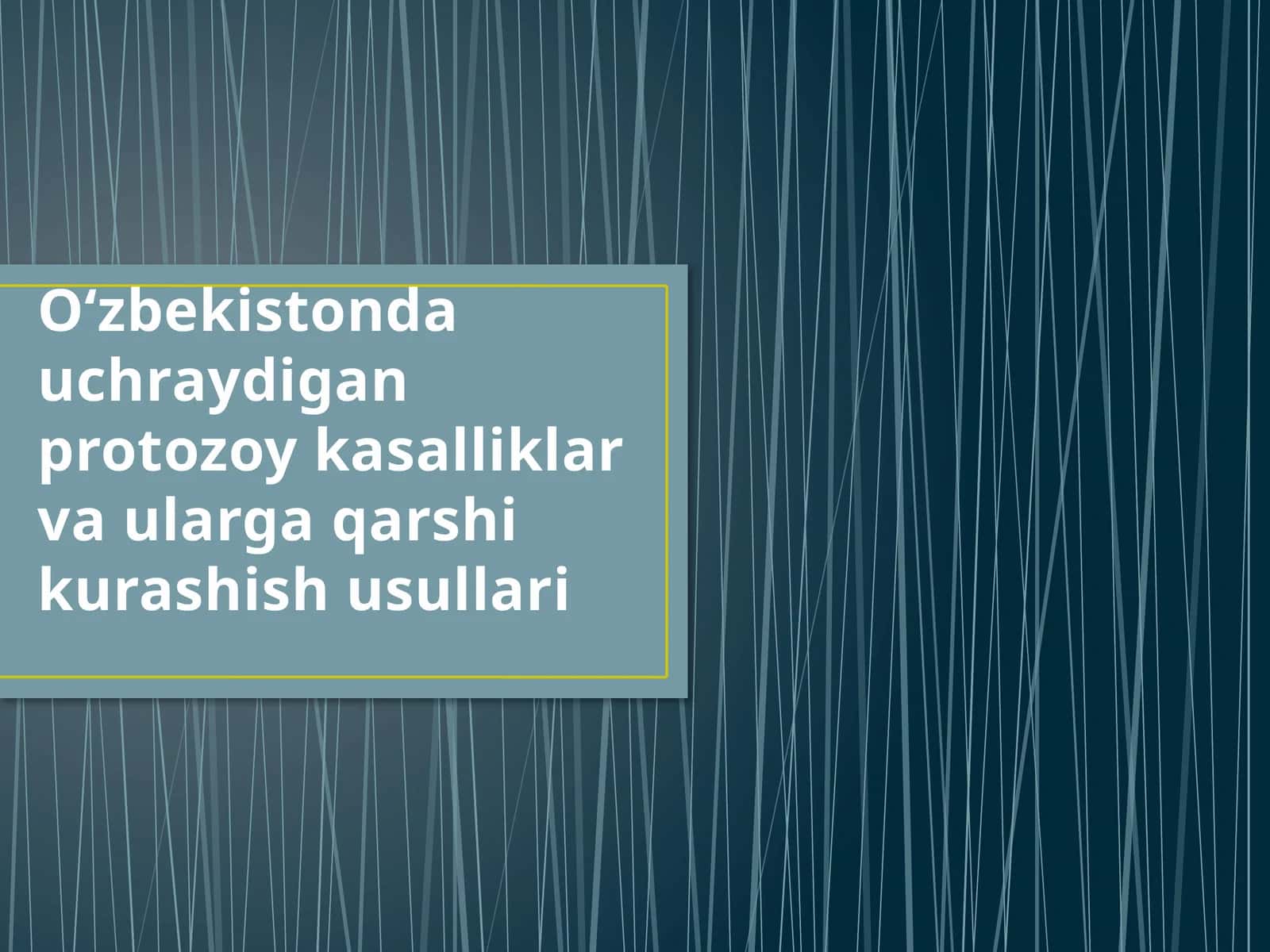 O‘zbekistonda uchraydigan protozoy kasalliklar va ularga qarshi kurashish usullari