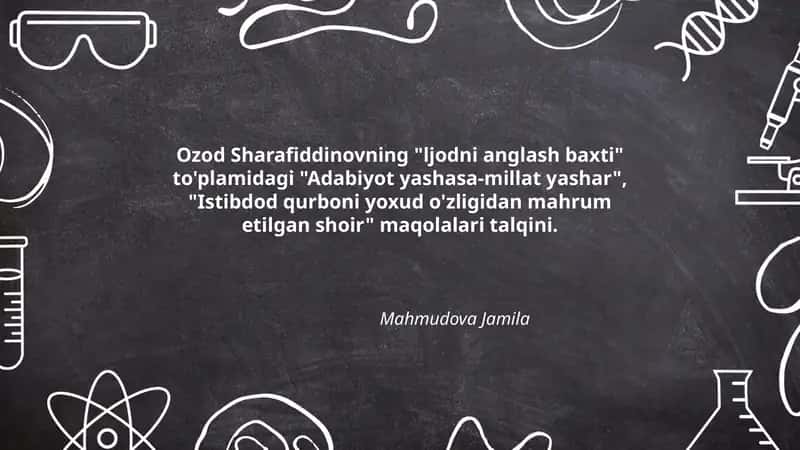 Adabiyot yashasa-millat yashar, Istibdod qurboni yoxud o'zligidan mahrum etilgan shoir