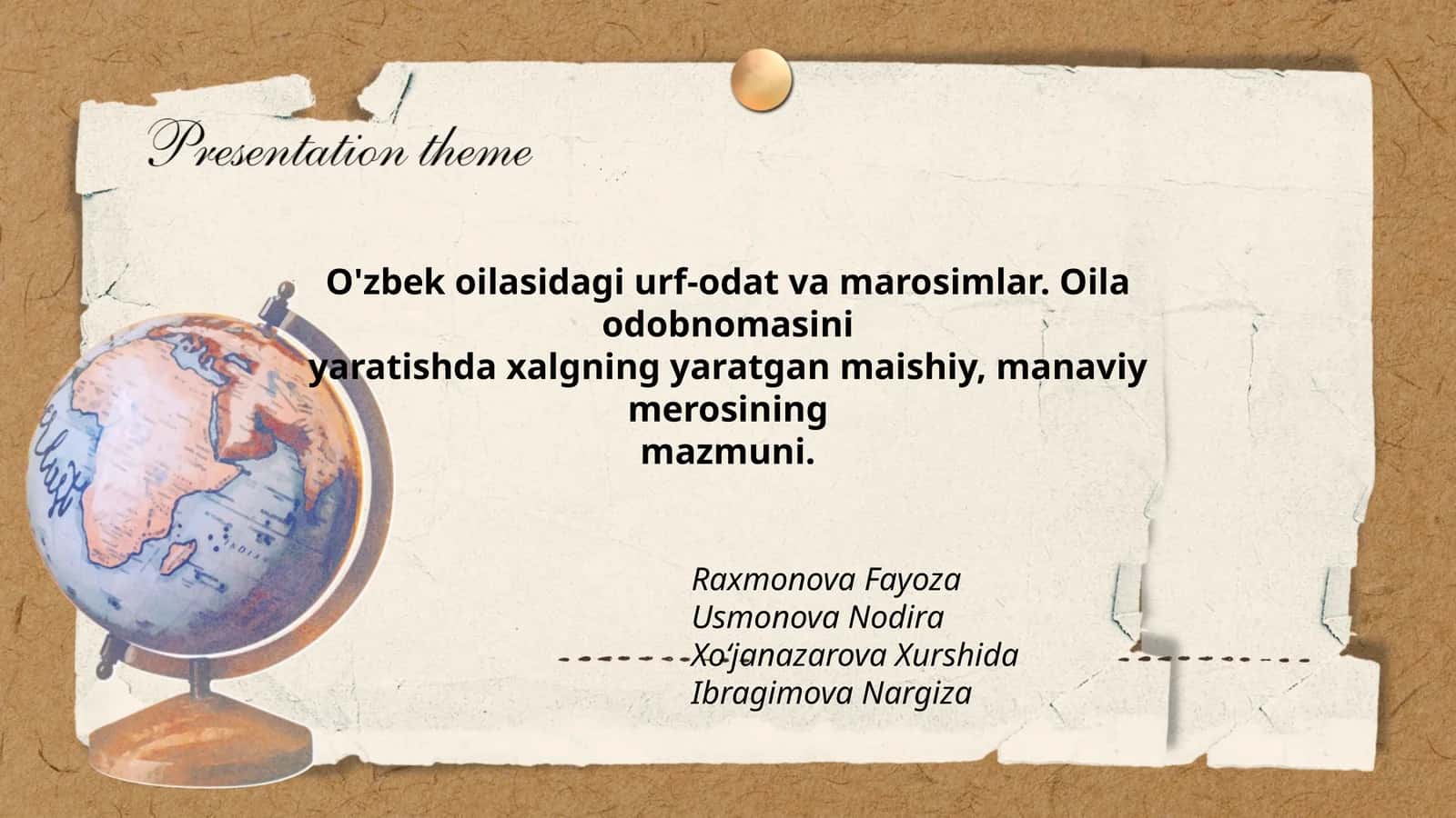 O'zbek oilasidagi urf-odat va marosimlar. Oila odobnomasi