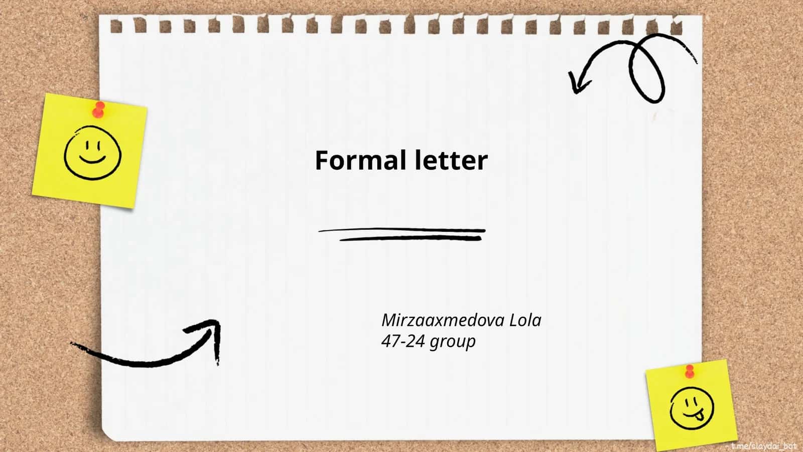 Formal letter