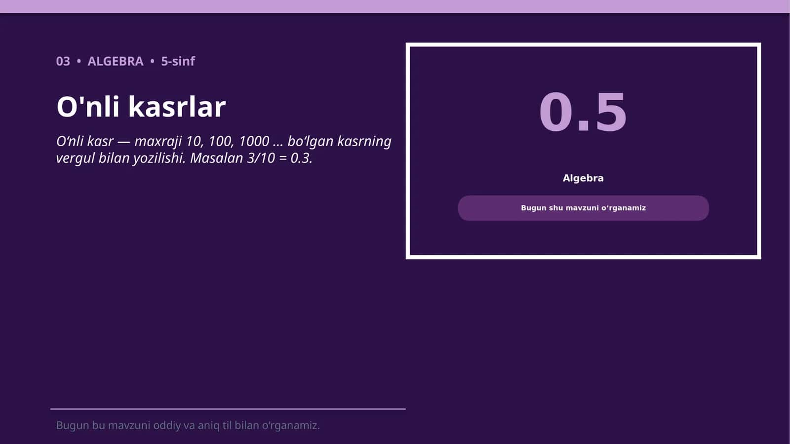 O'nli kasrlar