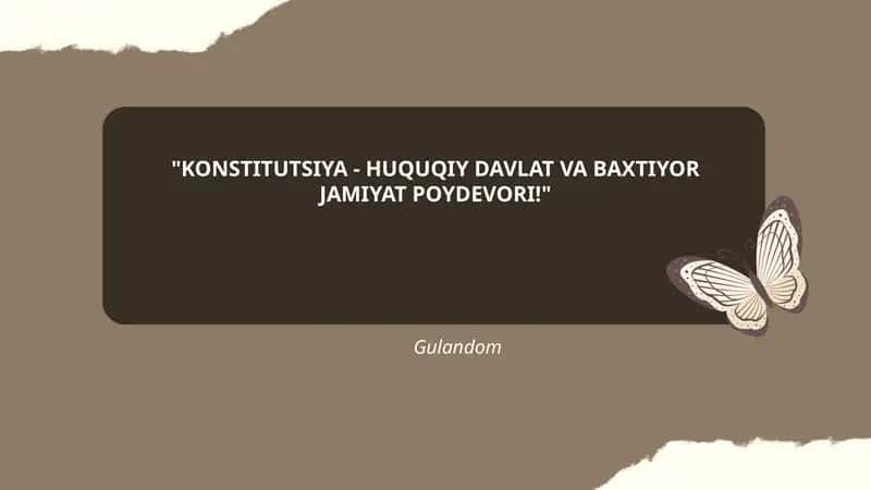 Konstitutsiyaning asosiy prinsiplari va huquqiy davlat tamoyillari