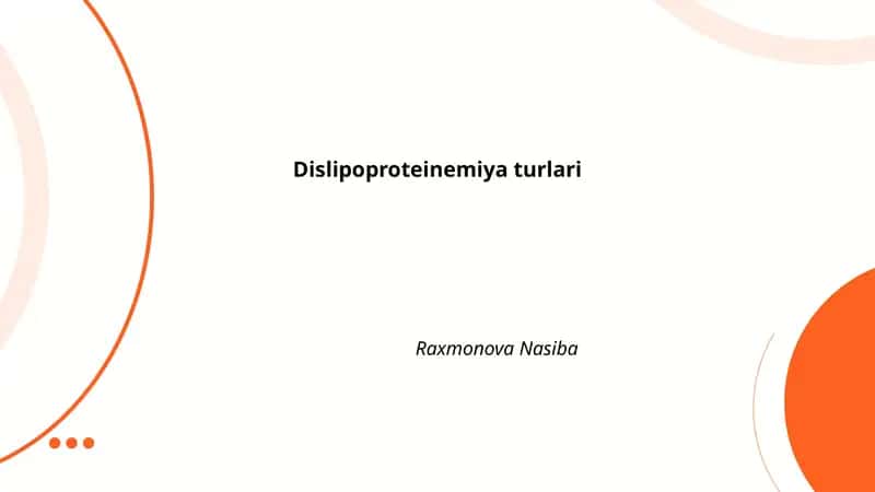 Dislipoproteinemiya turlari
