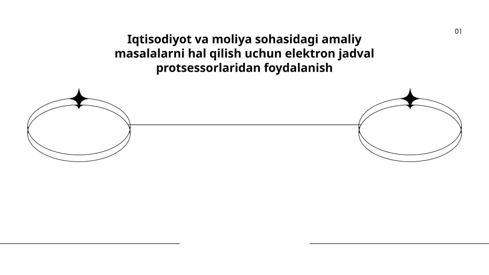 Iqtisodiyot va moliya sohasidagi amaliy masalalarni hal qilish uchun elektron jadval protsessorlaridan foydalanish