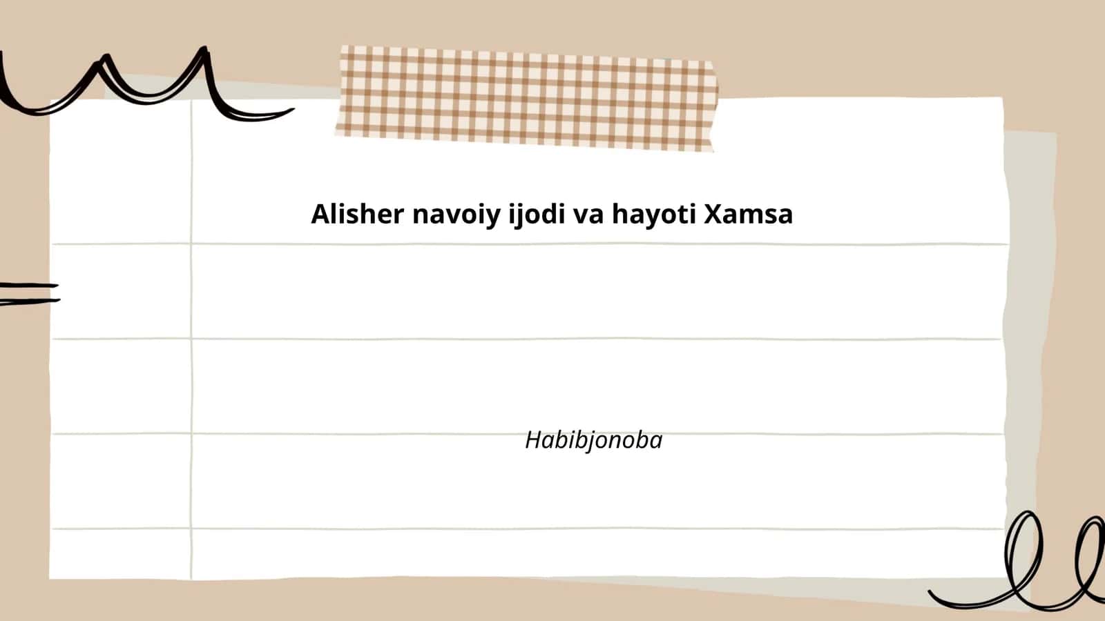 Alisher navoiy ijodi va hayoti Xamsa