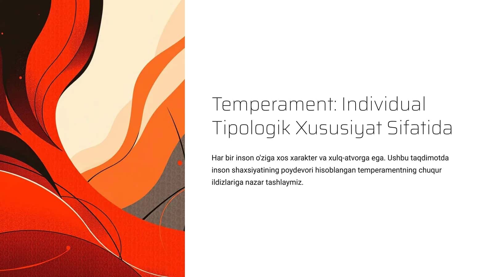 Temperament Individual Tipologik Xususiyat Sifatida