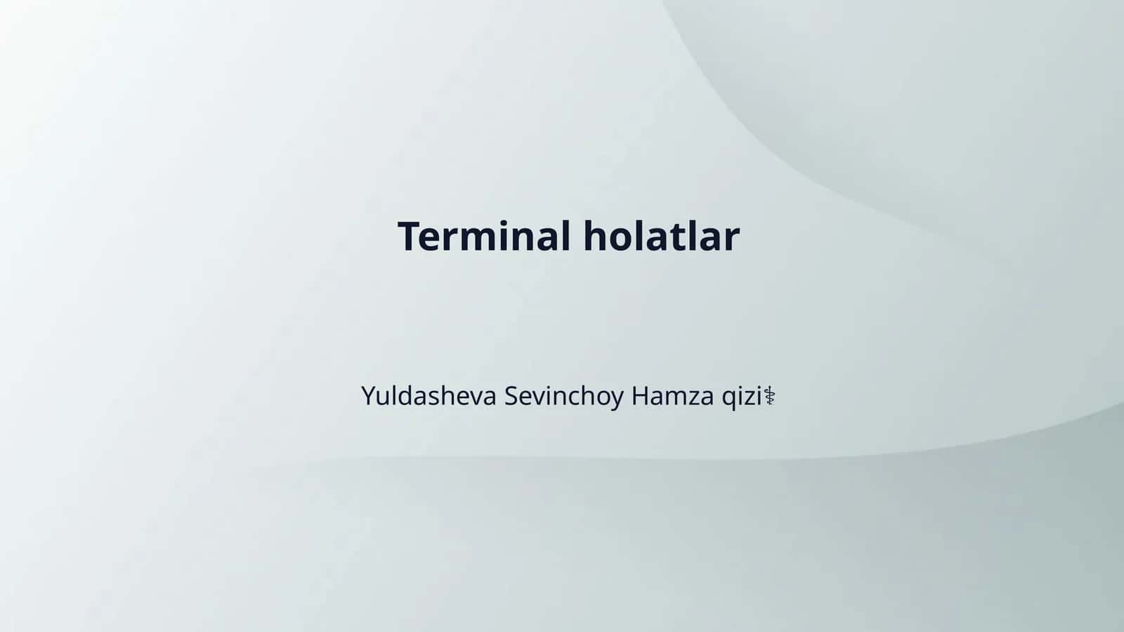 Terminal holatlar