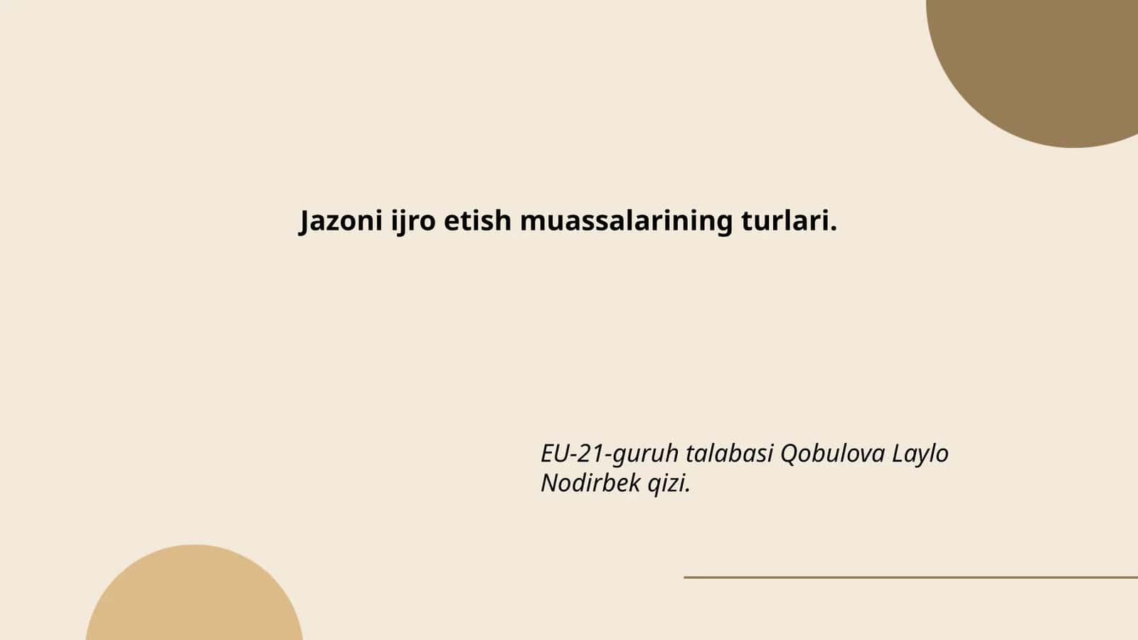 Jazoni ijro etish muassalari