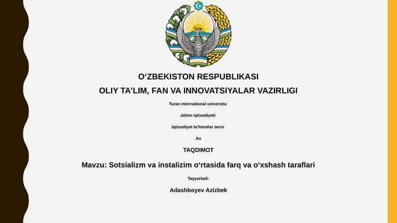 Sotsializm va instalizim oʻrtasida farq va oʻxshash taraflari