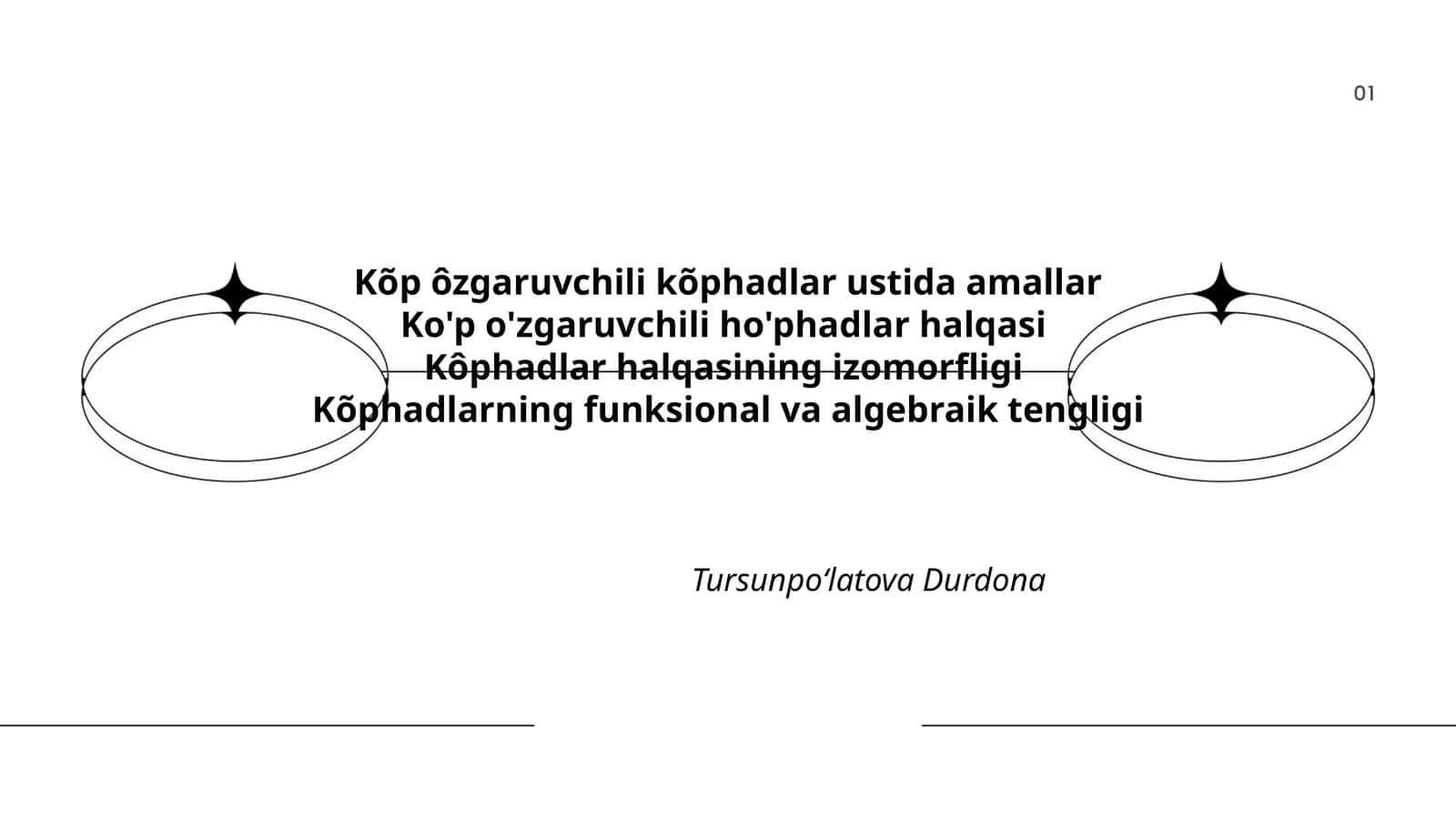 Ko'p o'zgaruvchili ho'phadlar halqasi