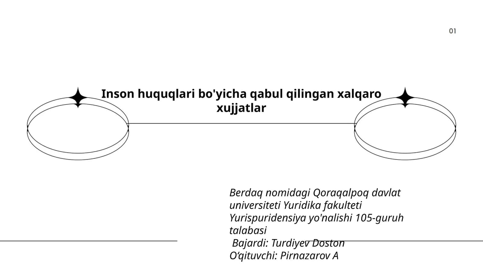 Inson huquqlari bo'yicha qabul qilingan xalqaro xujjatlar