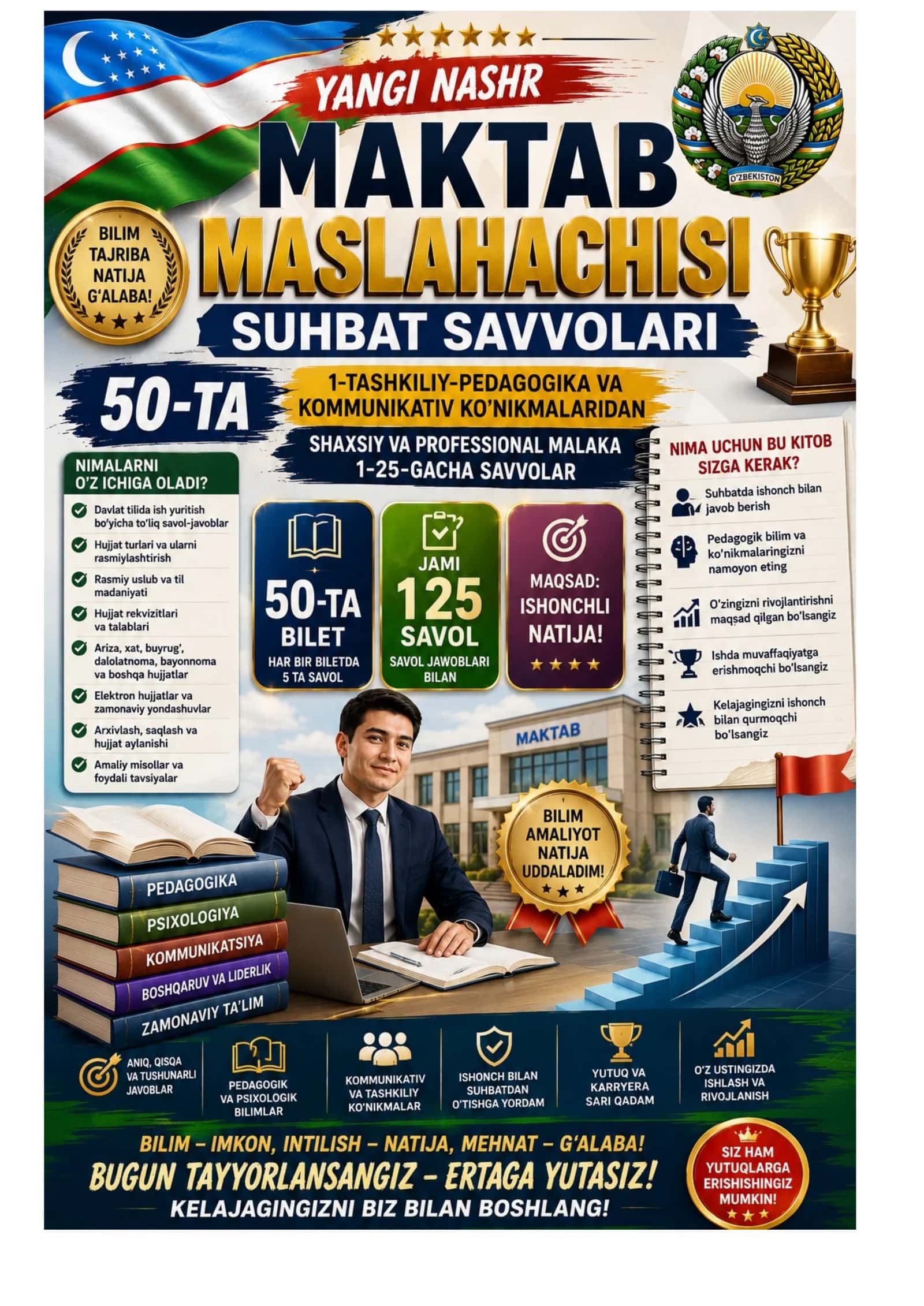MAKTAB MASLAHACHISI SUHBAT SAVVOLARI 50 TA