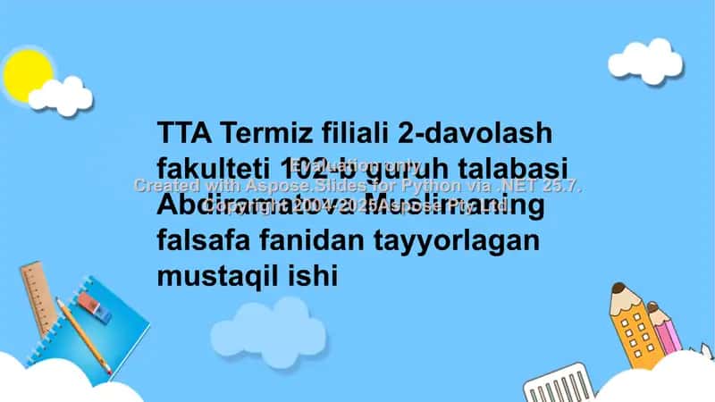 Hozirgi zamon demografiyasining falsafiy tahlili