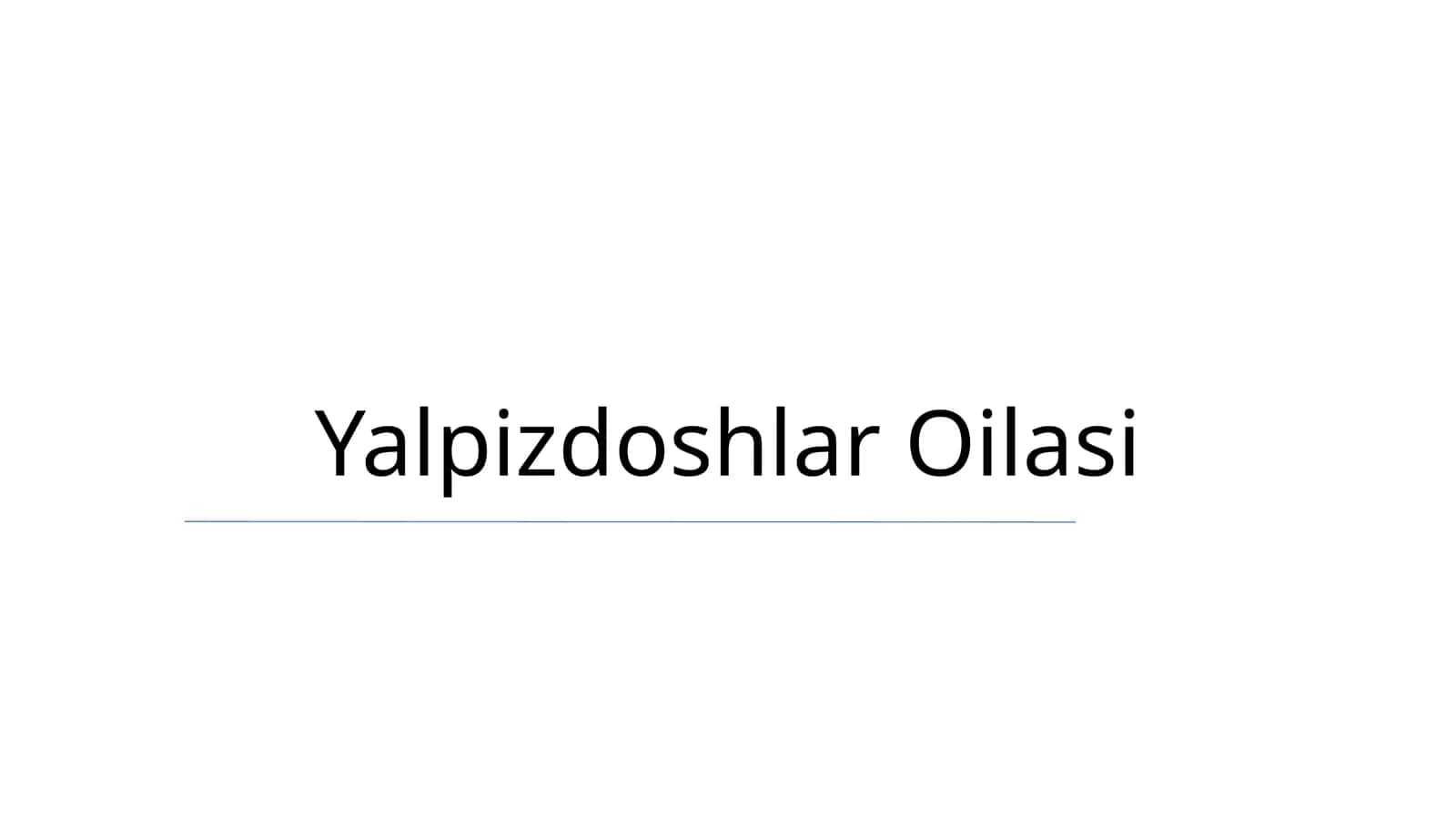 Yalpizdoshlar Oilasi
