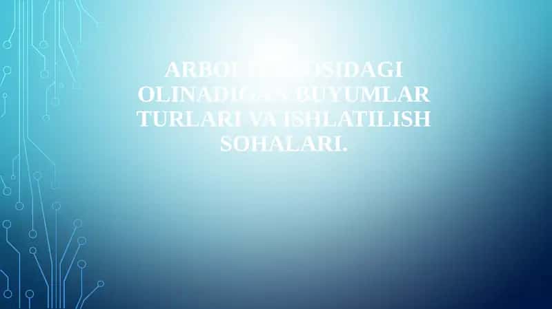 Arbolit Asosidagi Olinadigan Buyumlar Turari va Ishlatilish Sohalari