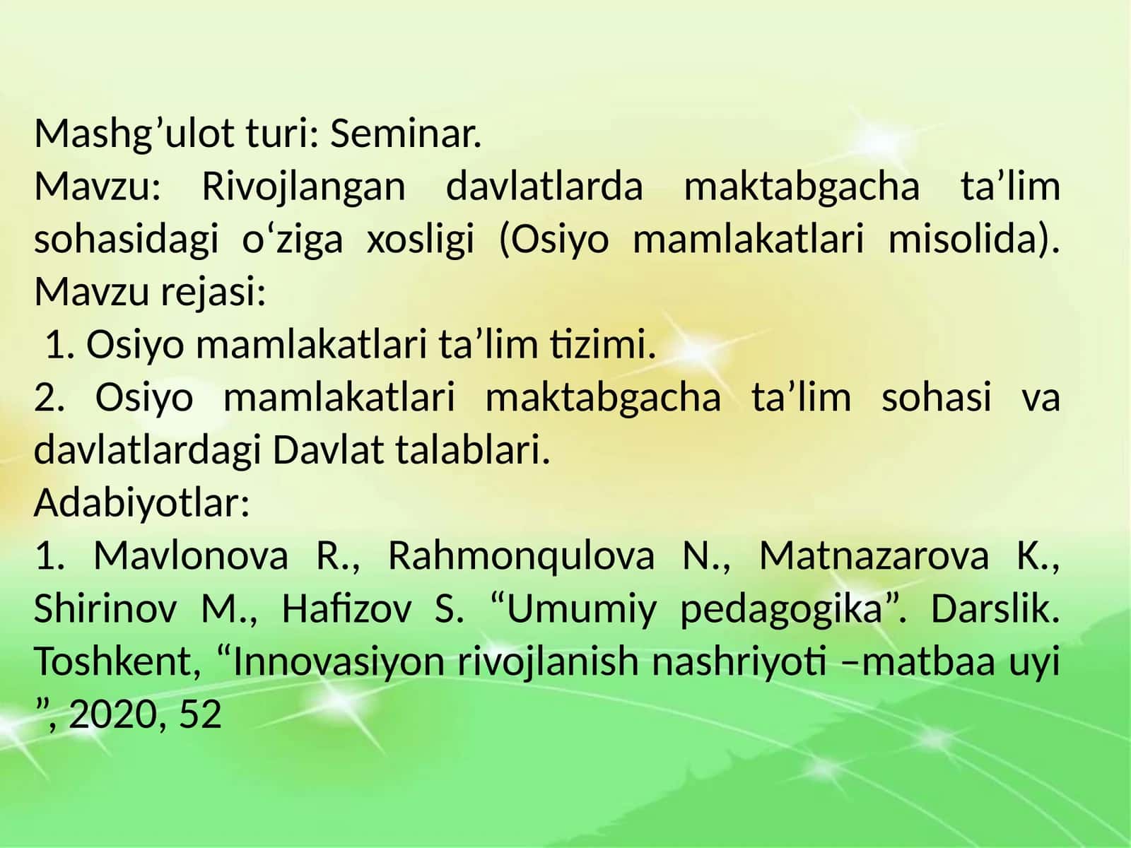 Umumi yedagogika darsliki