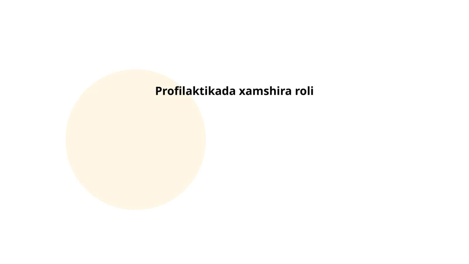 Profilaktikada xamshira roli