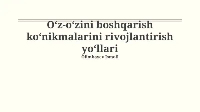 Stressni boshqarish usullari
