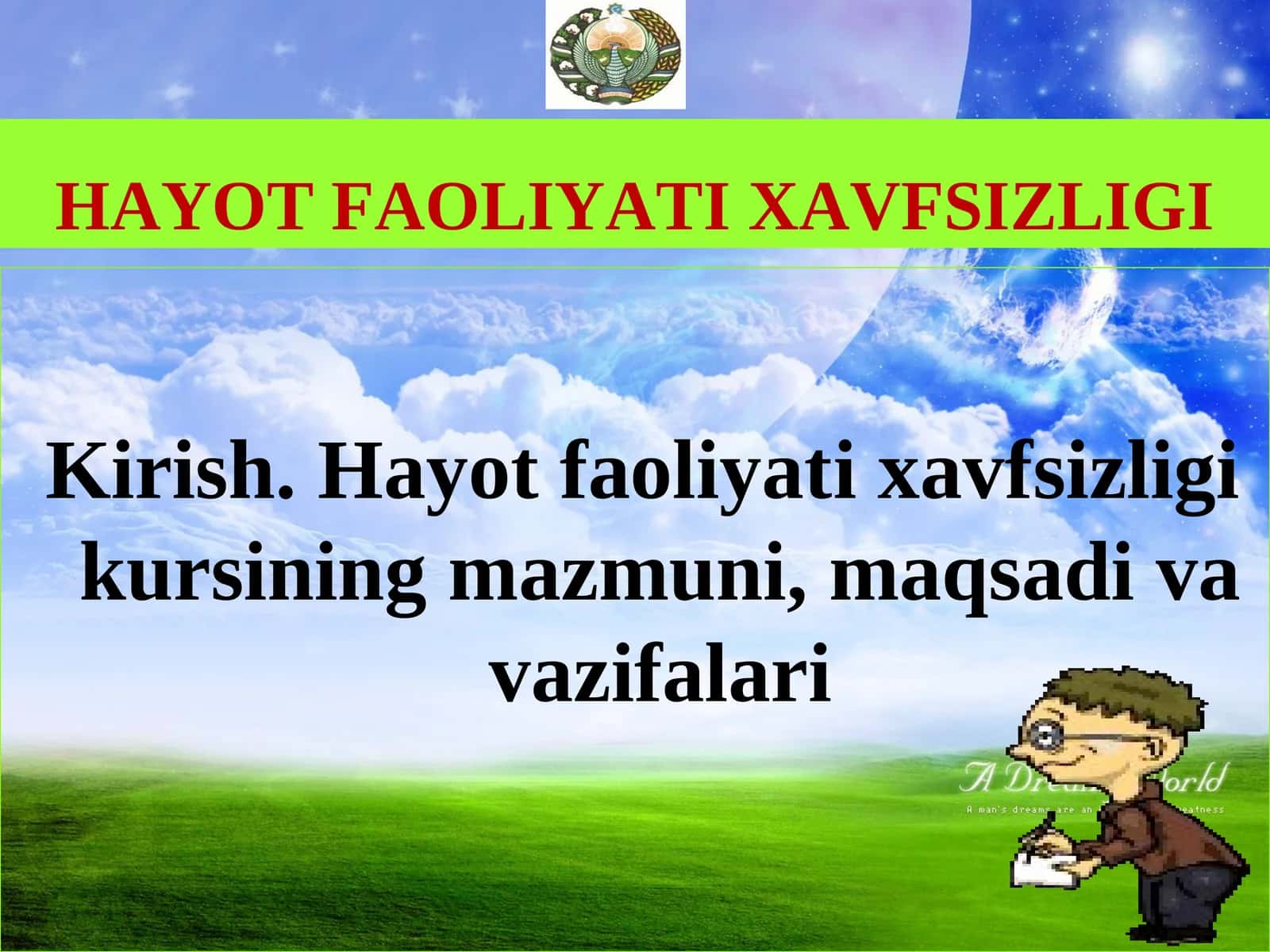 HAYOT FAOLIYATI XAVFSIZLIGI