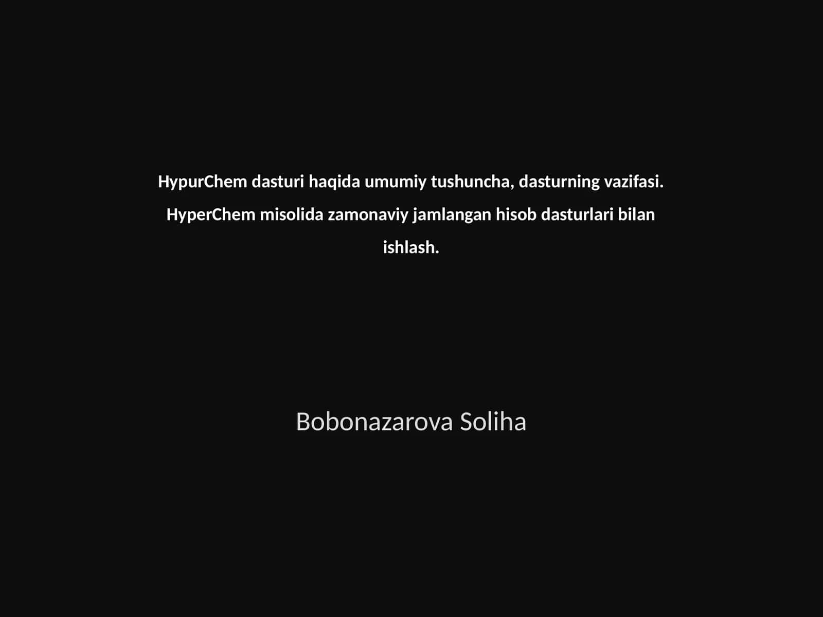 HypurChem dasturi