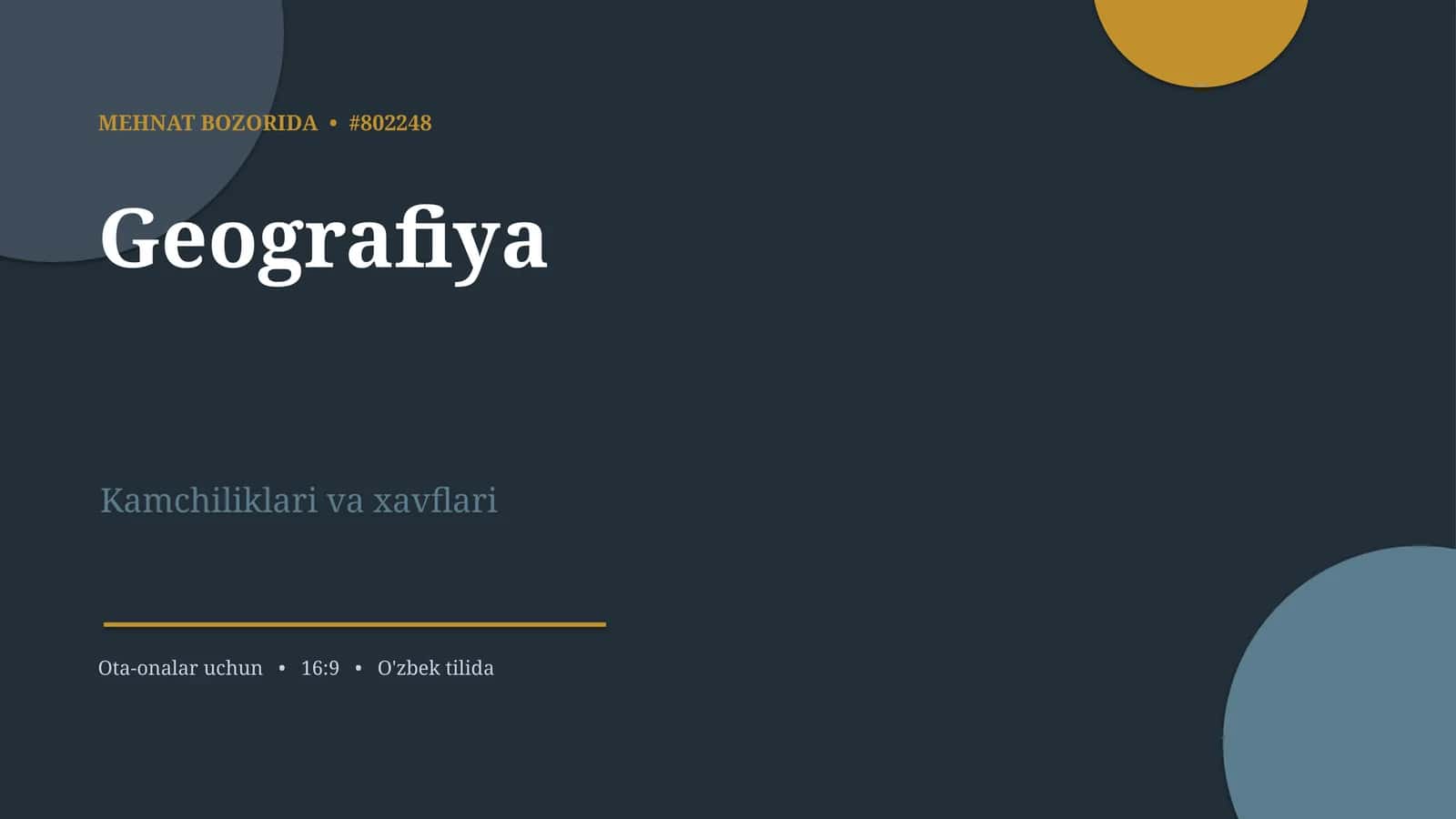 MEHNAT BOZORIDA • #802248