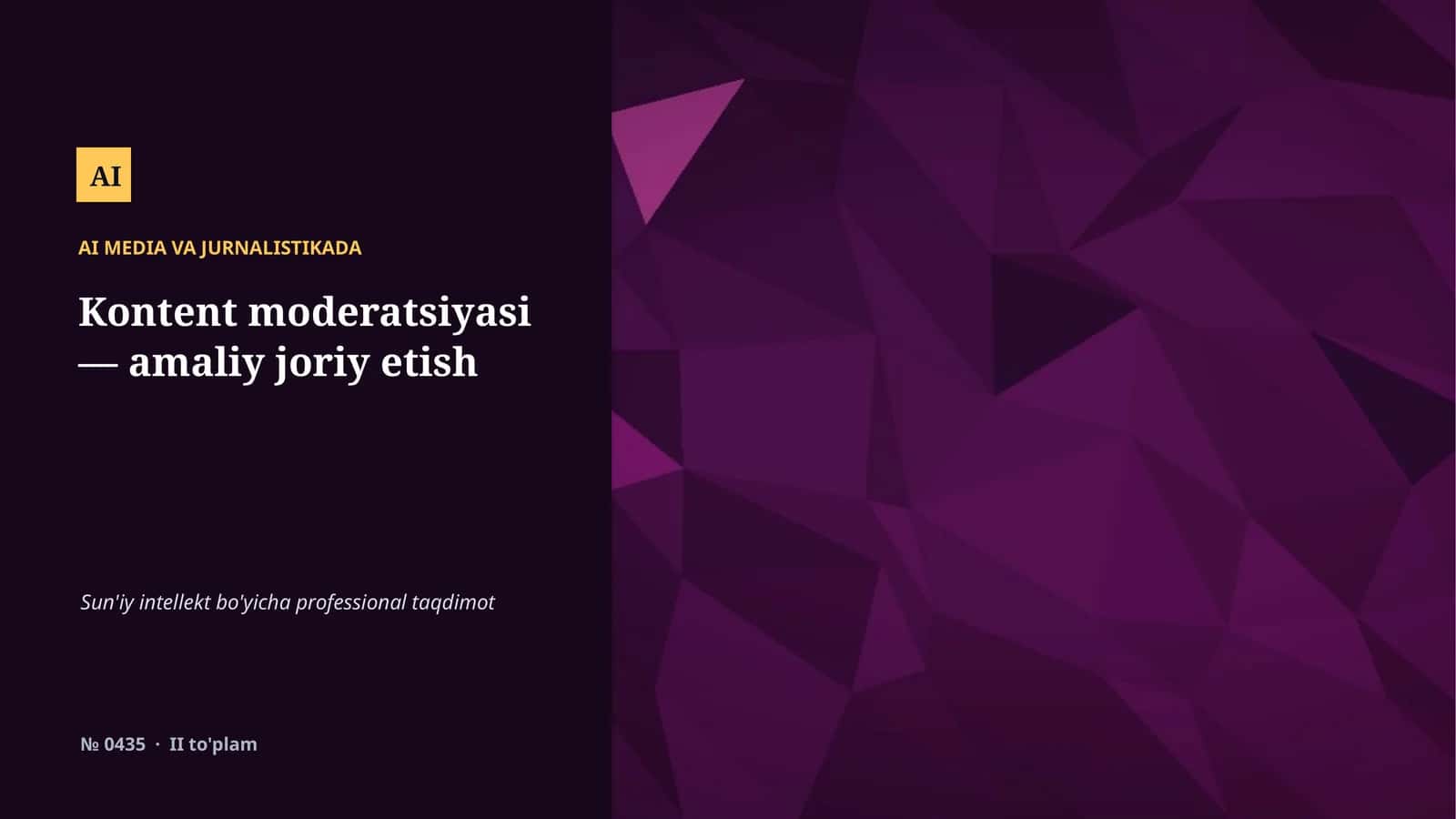 AI MEDIA VA JURNALISTIKADA