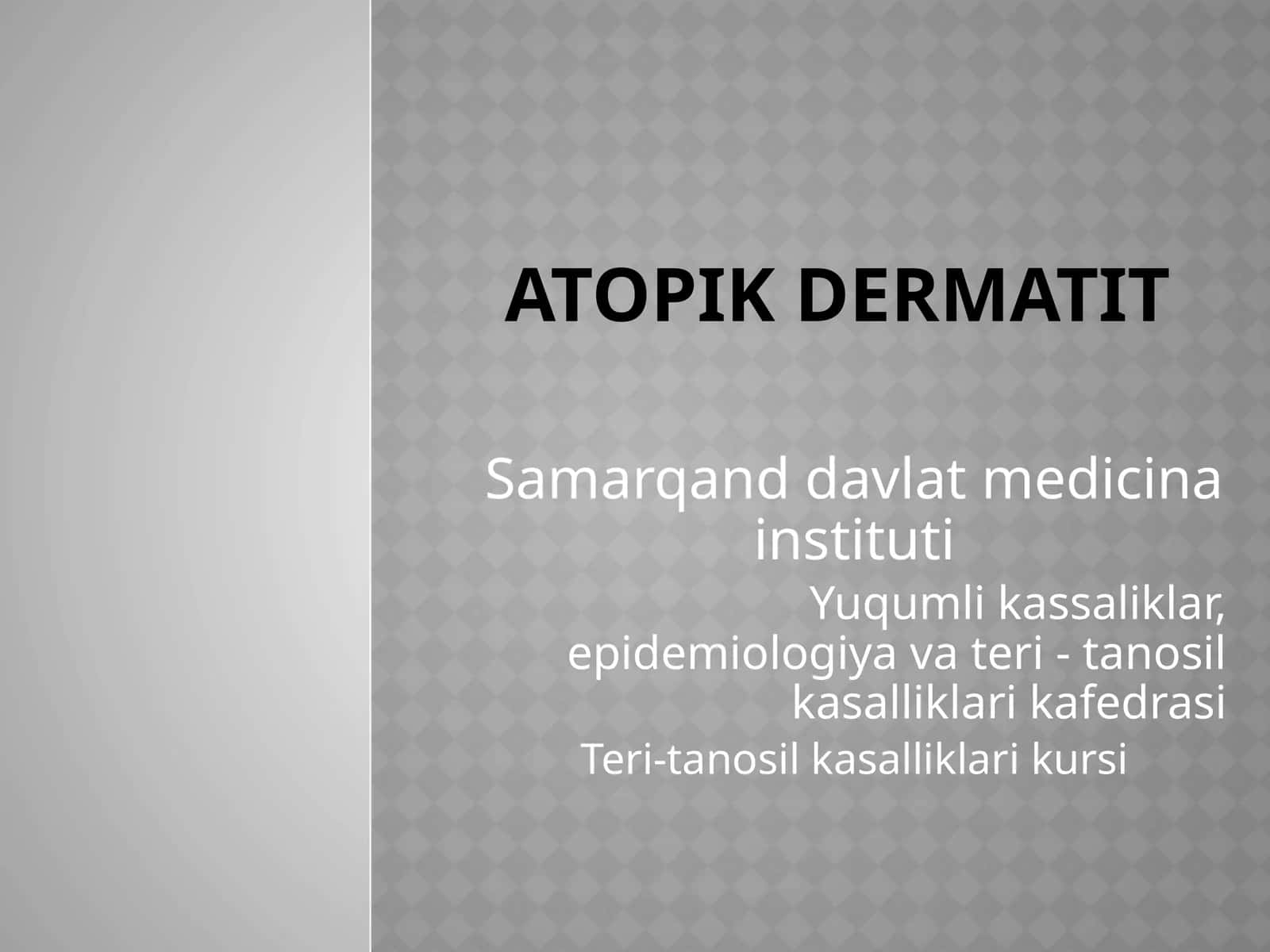 Atopik dermatit