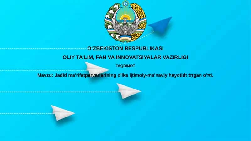 Jadid ma'rifatparvarlarining o'lkaijtimoiy-ma'naviy hayotid ttπganο'πi