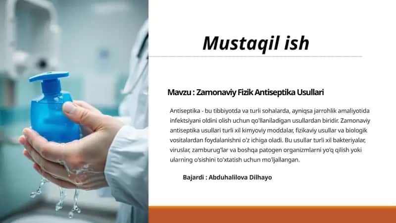 ZamonaviyFizik Antiseptika Usullari