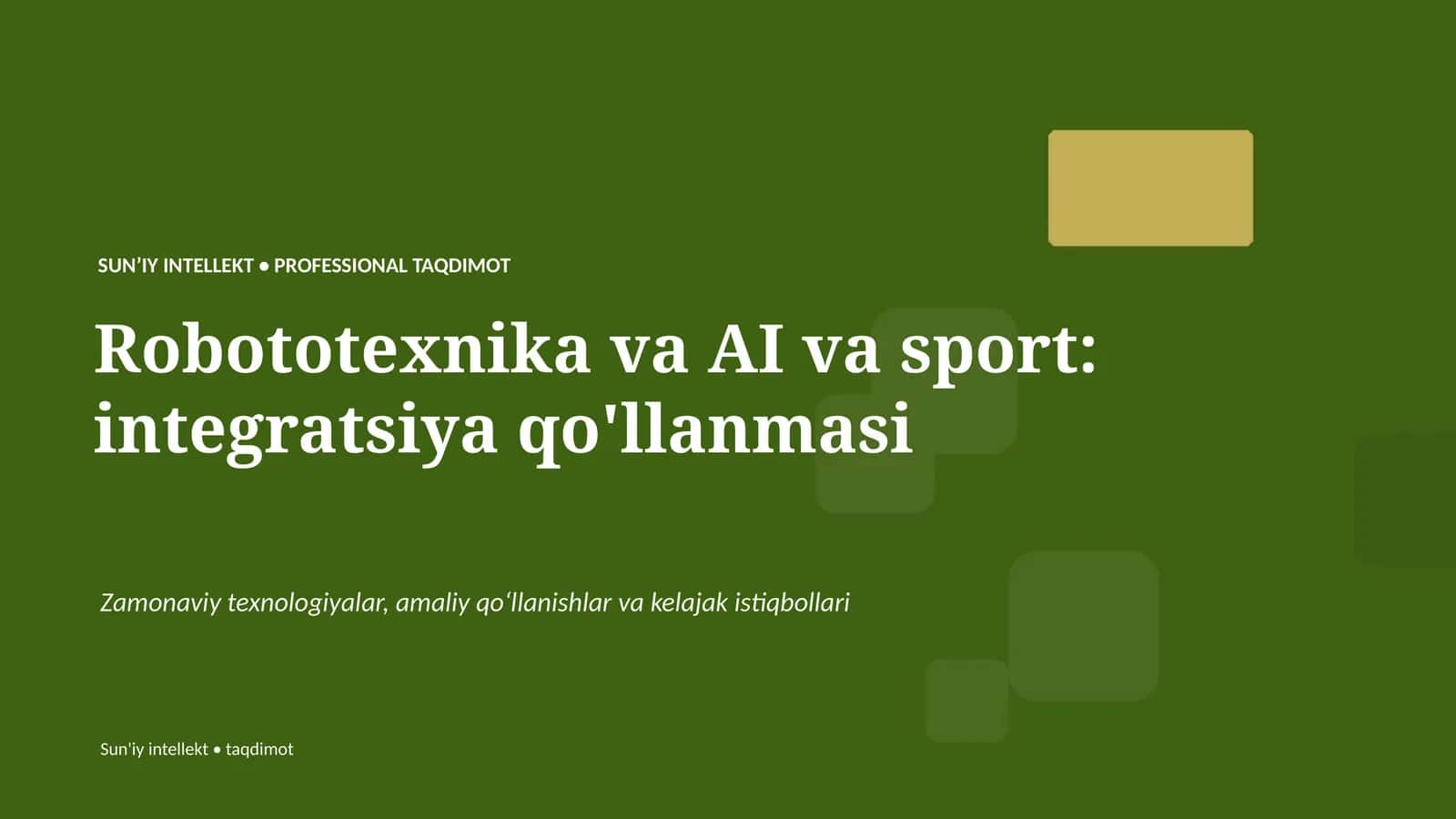 Robototexnika va AI va sport: integratsiya qo'llanmasi