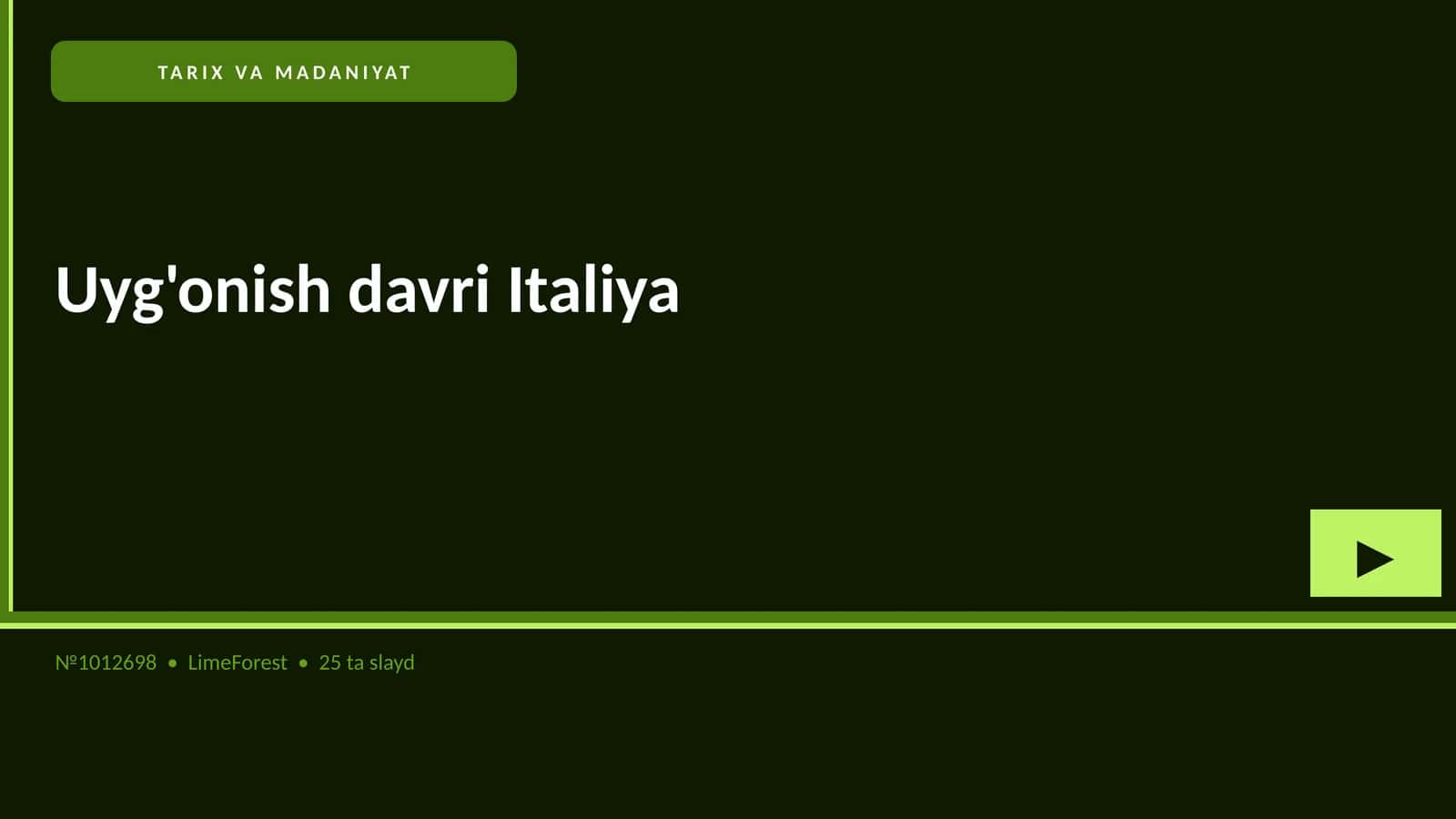 Uyg'onish davri Italiya