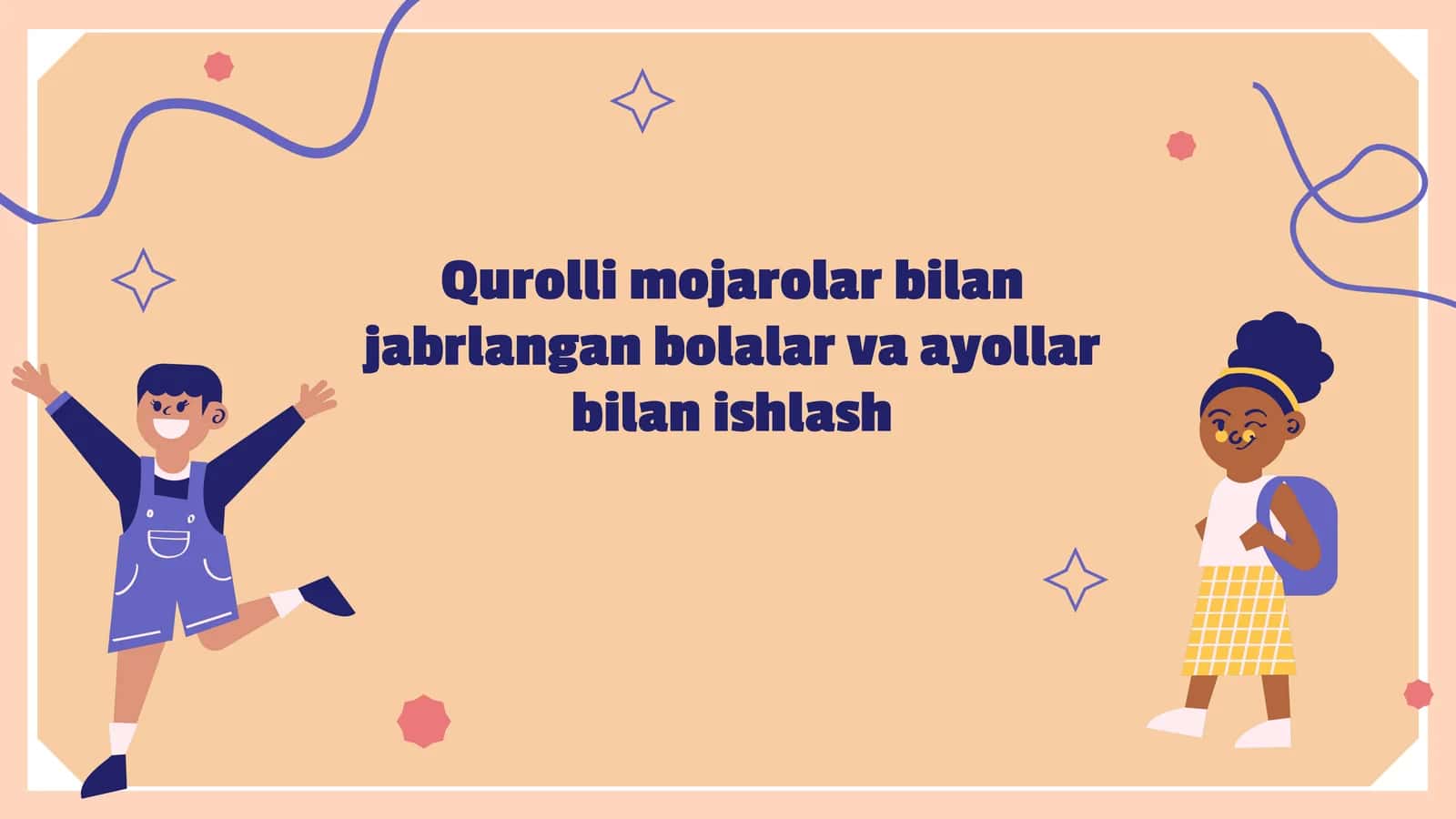 Qurolli mo'jarolar bilan jabrlangan bolalar va ayollar 1