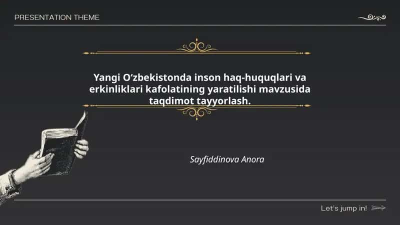 Yangi O‘zbekistonda inson haq-huquqlari va erkinliklari kafolatining yaratilishi