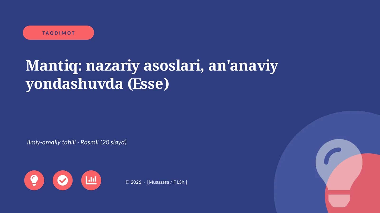 Nazariy asoslari, an'anaviy yondashuvda (Esse)