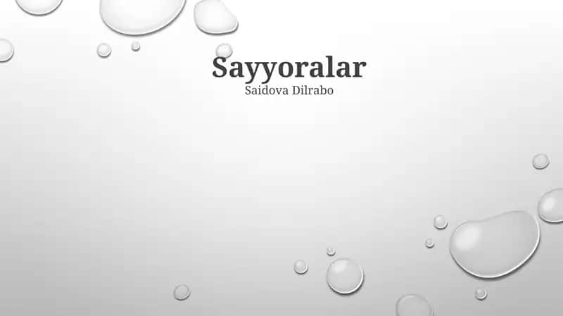 Sayyoralar