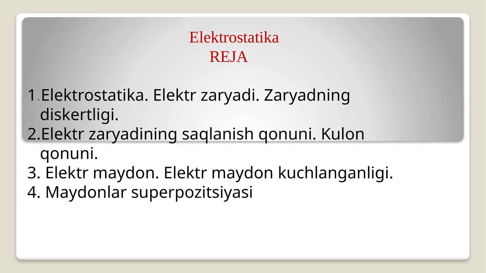 Elektrostatika