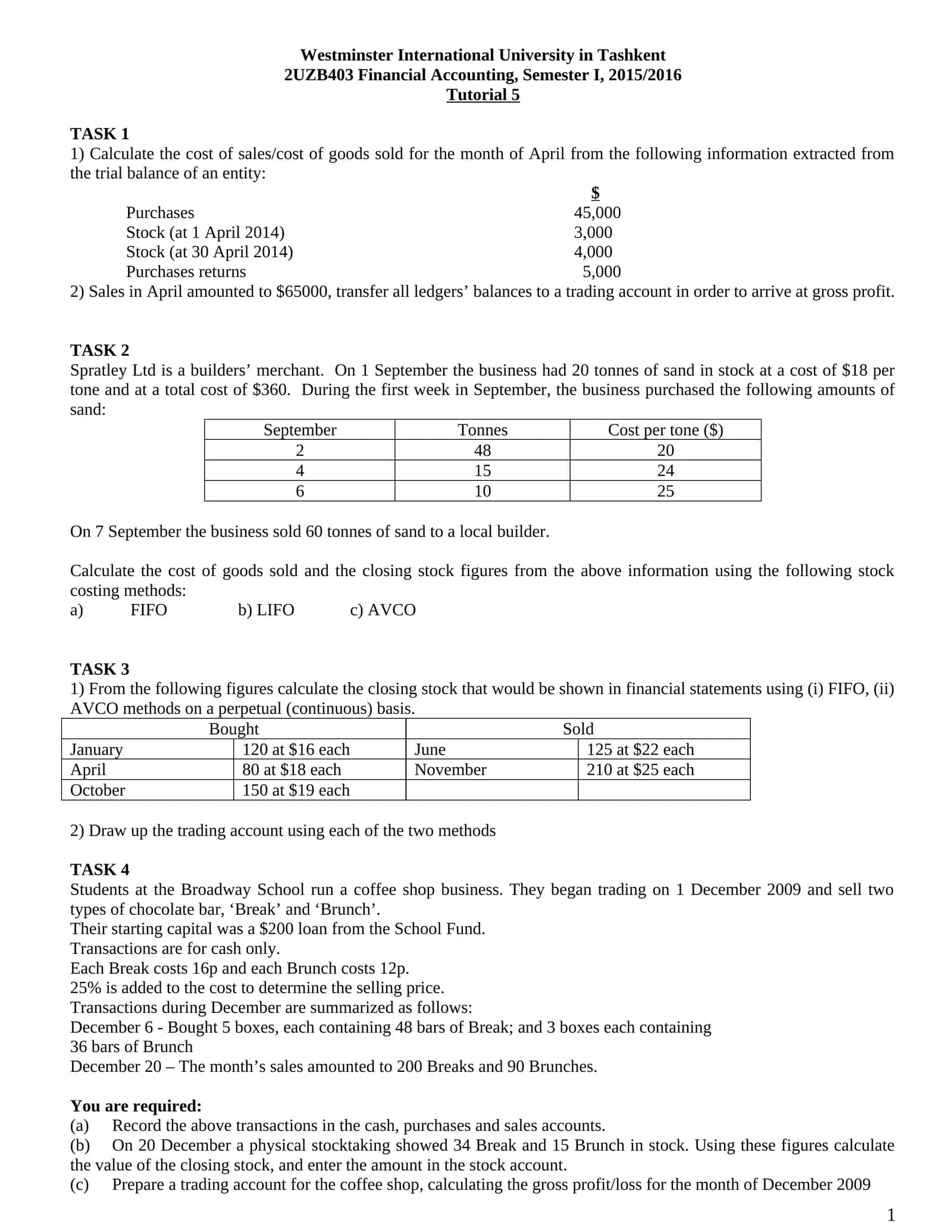 2UZB403 Financial Accounting Tutorial 5