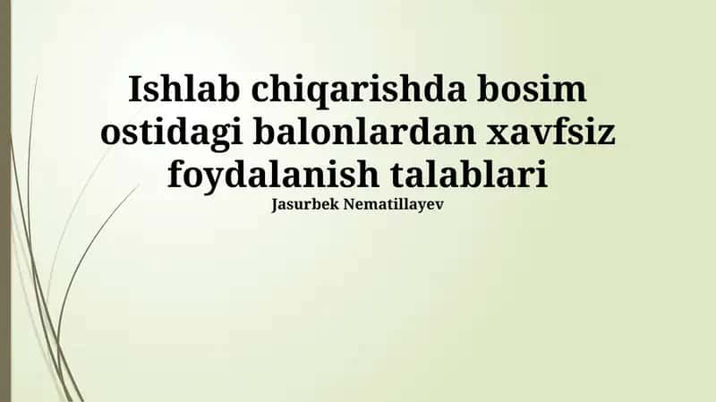 Bosimli Ballonlarni Tanlash va Tekshirish