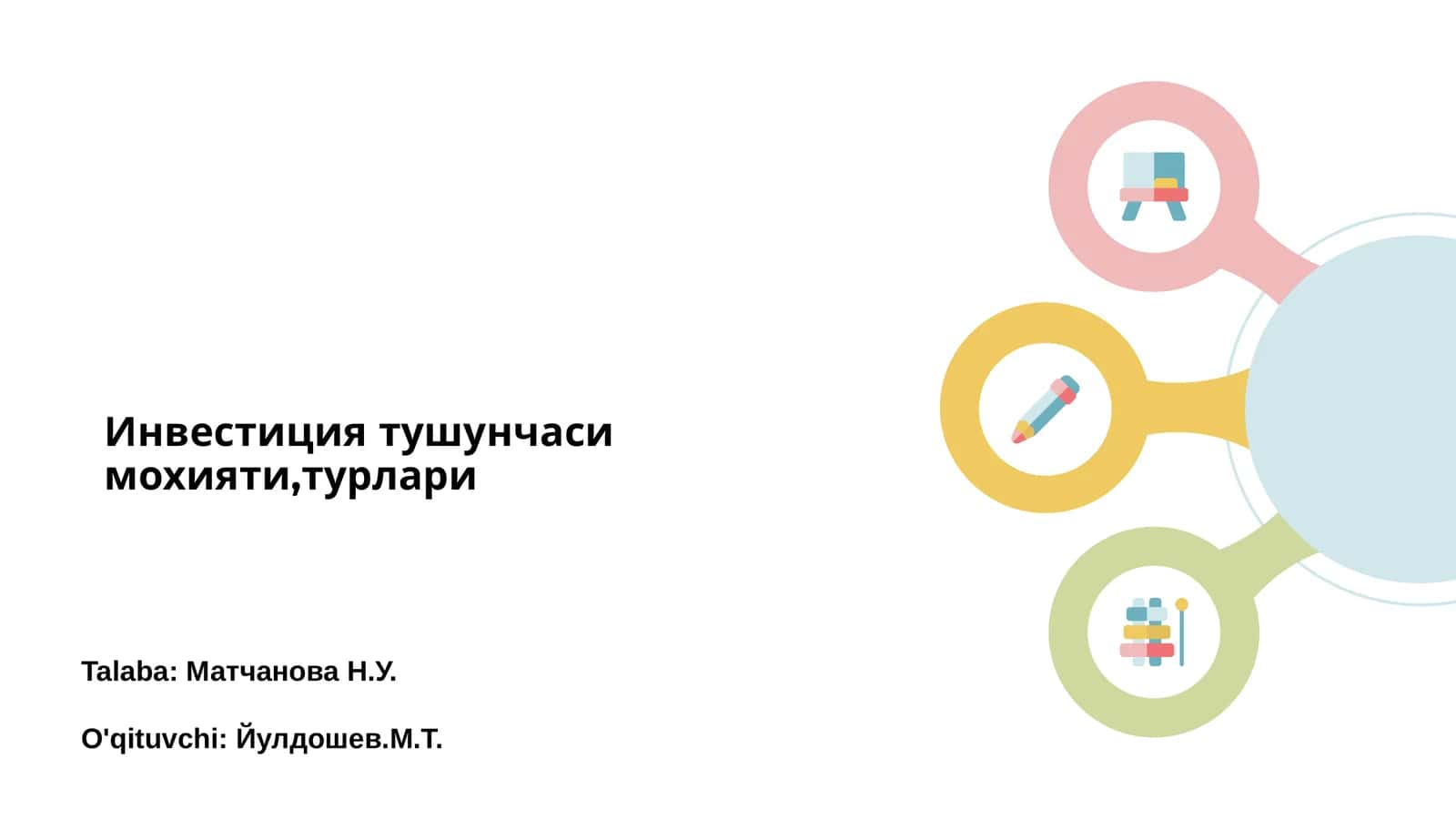 Инвестиция нима?: Тузилиш ва маъноси