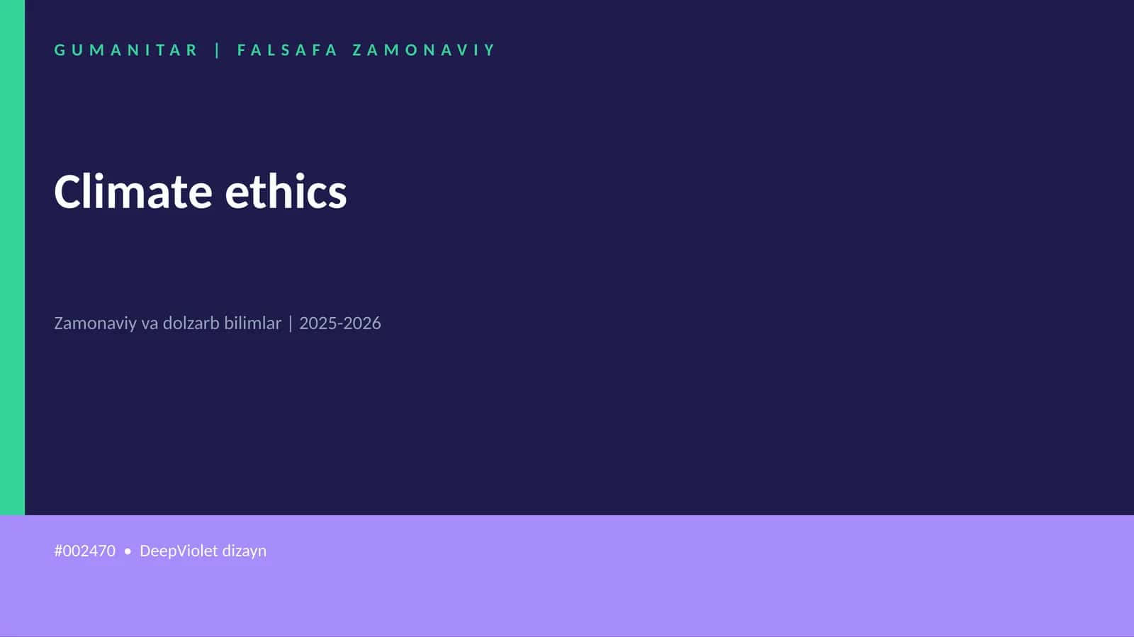 Climate ethics