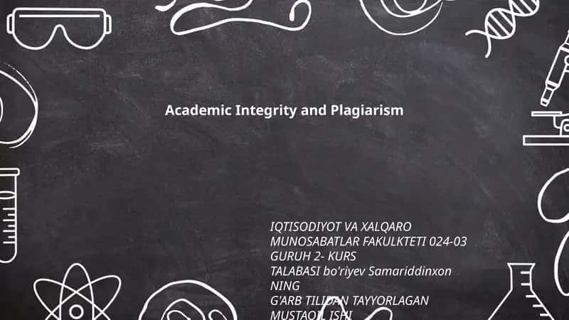 Academic Integrity and Plagiarism