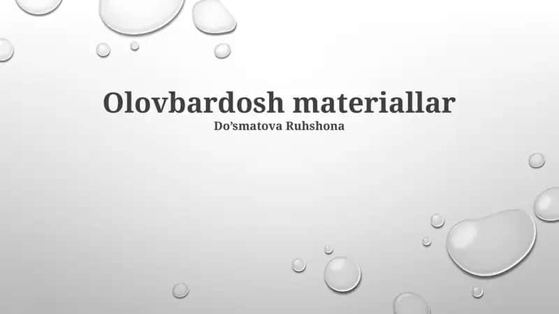 Olovbardosh materiallar