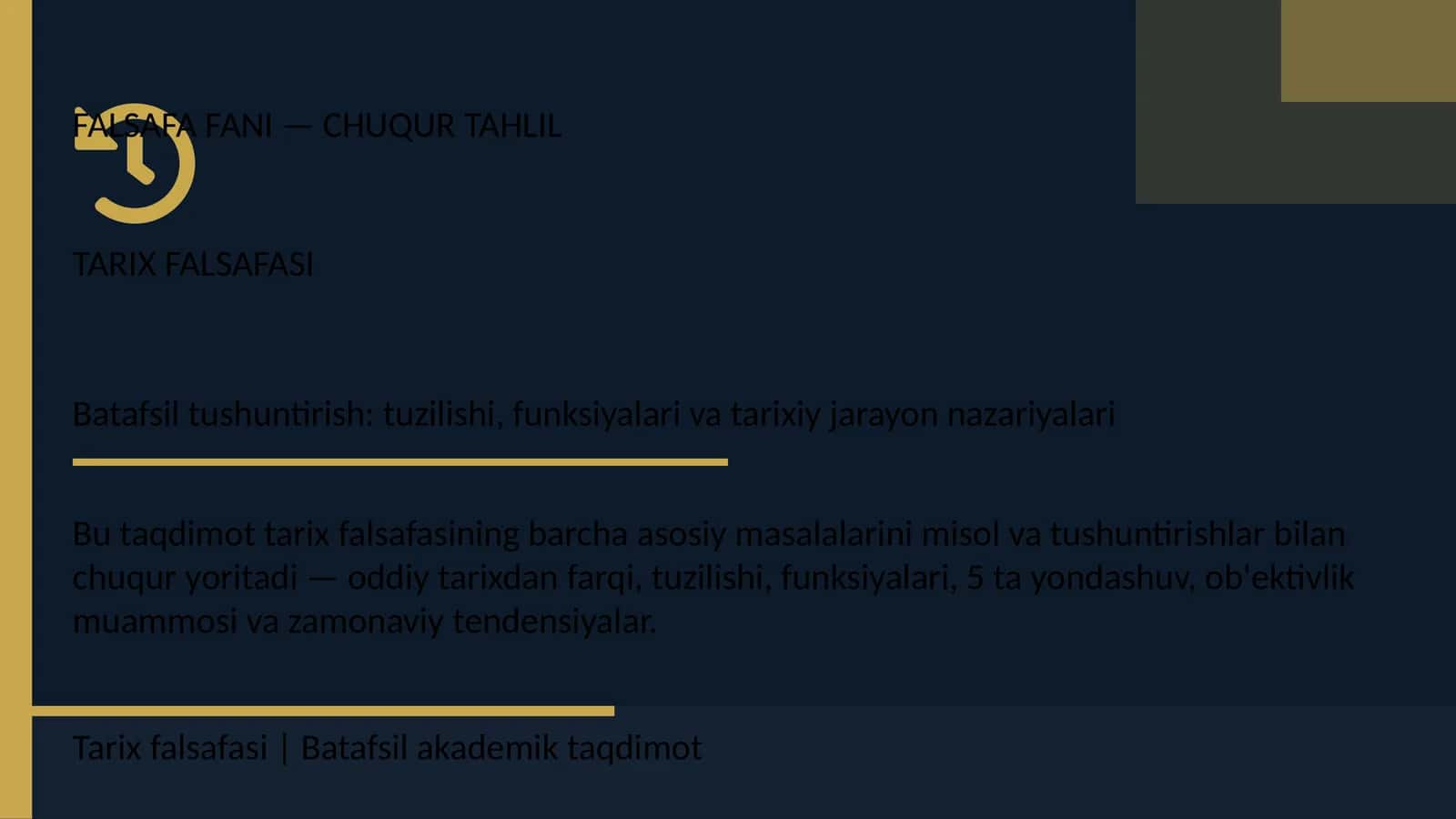 TARIX FALSAFASI
