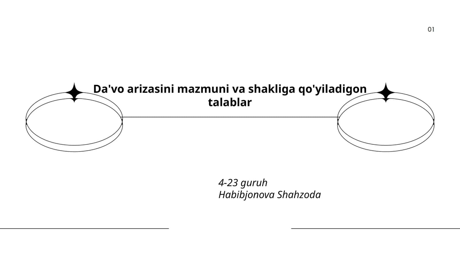 Da'vo arizasini mazmuni va shakliga qo'yiladigon talablar