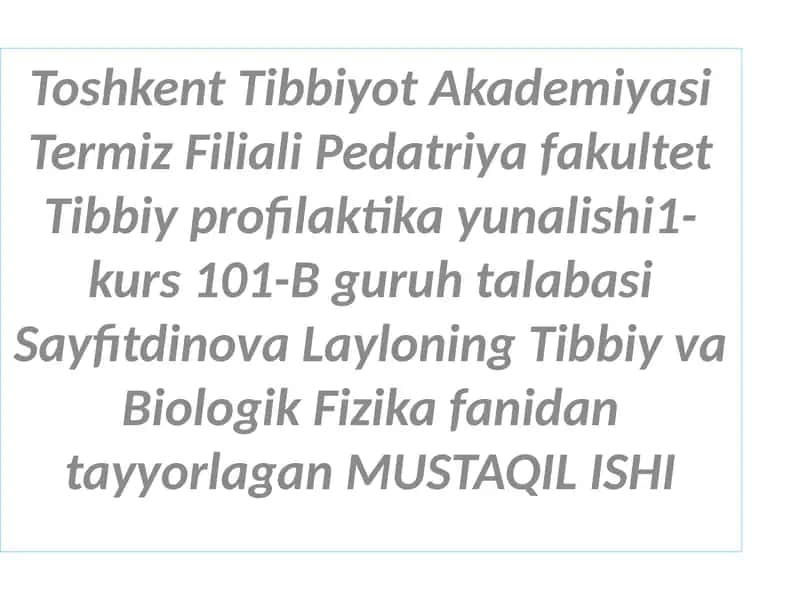 Elektromagnit maydonlar va ularning tirik organizmga ta’siri