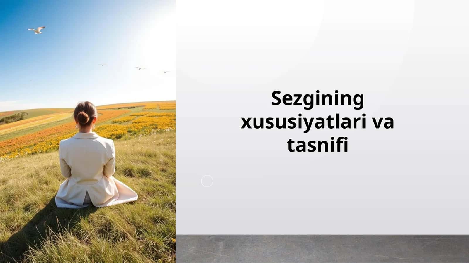 Sezgining xususiyatlari va tasnifi