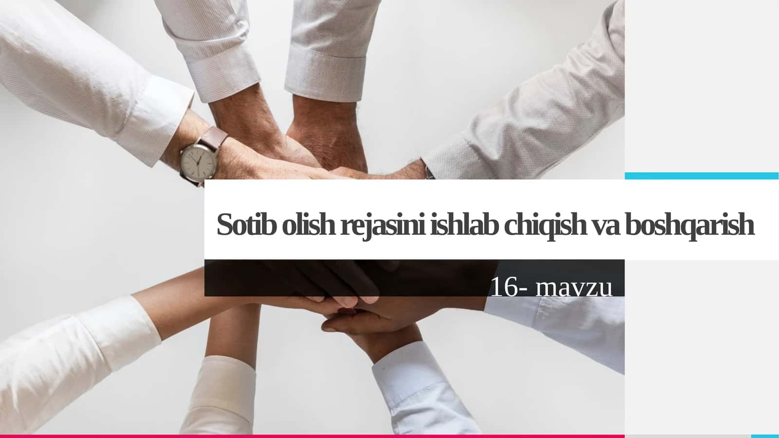Sotib olish rejasini ishlab chiqish va boshqarish
