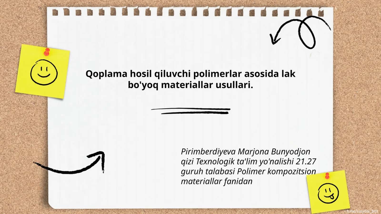 Polimer kompozitsion materiallar fanidan